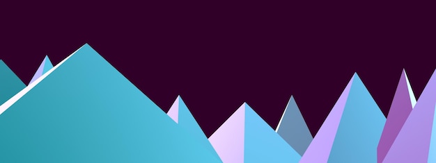 The city of the pyramids Low poly mountains peaks Shards icicle teeth