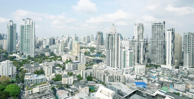 City scape from high building tower