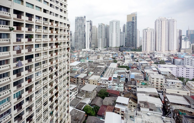 City scape from high building tower