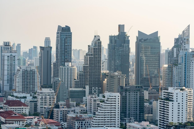 City skyline and skyscraper Bangkok Thailand Beautiful view in Bangkok