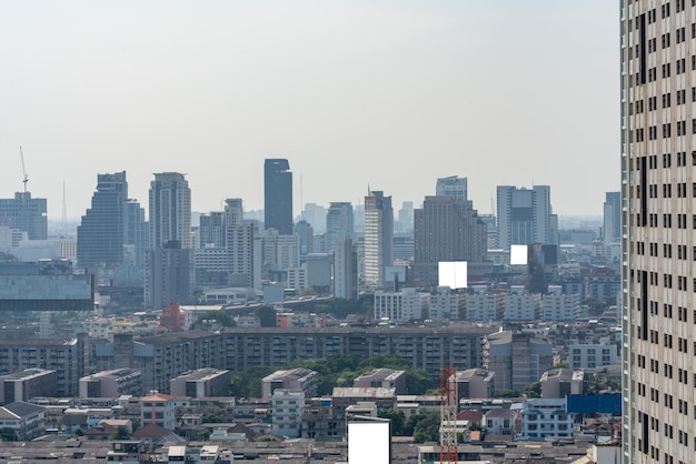 City skyline and skyscraper Bangkok Thailand Beautiful view in Bangkok