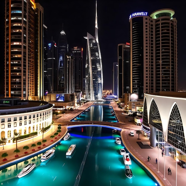 Photo a city skyline with a bridge that says  the name of the city