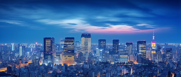 a city skyline with a pink sky and a city skyline