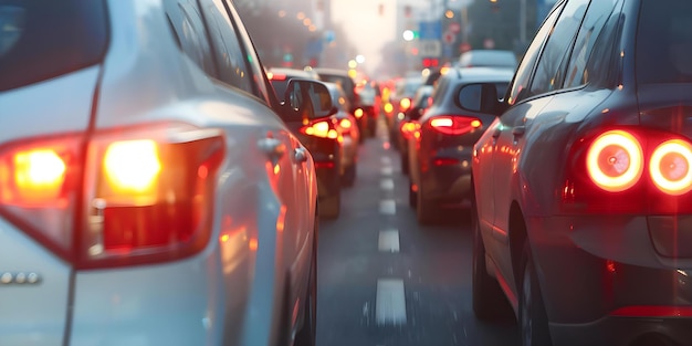 City Standstill Traffic Congestion and Pollutant Emissions from Cars Concept Traffic Congestion Air Pollution Urban Mobility Vehicle Emissions Sustainable Transportation