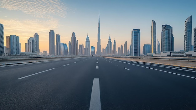 a city street with a tall building in the middle of it