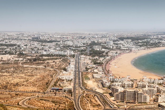 City view of Agadir at summer Morocco