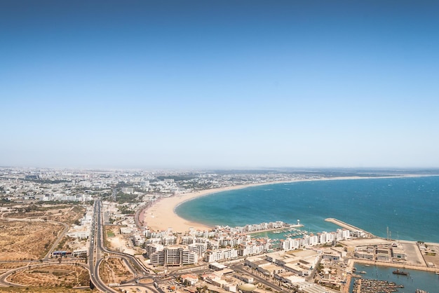 City view of Agadir at summer Morocco