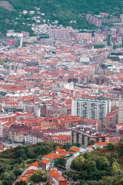 city view from Bilbao city, Basque country, spain, travel destinations