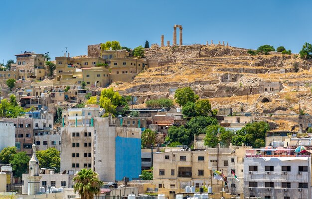 Cityscape of Amman with the Citadel - Jordan