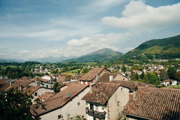 Cityscape of the Basque village of St Jean Pied de Port France