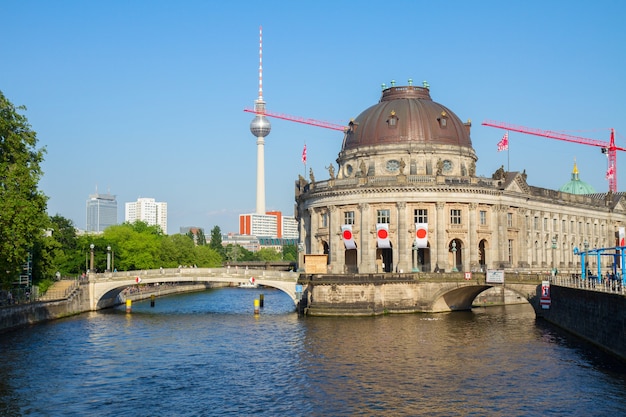 Cityscape of Berlin with TV tower and Bodes museum, Germany