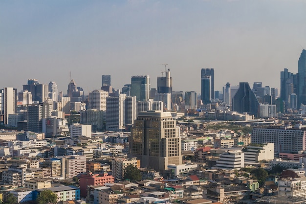 Cityscape and building of Bangkok in daytime, Bangkok is the capital of Thailand.