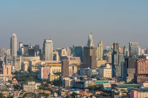 Cityscape and building of Bangkok in daytime