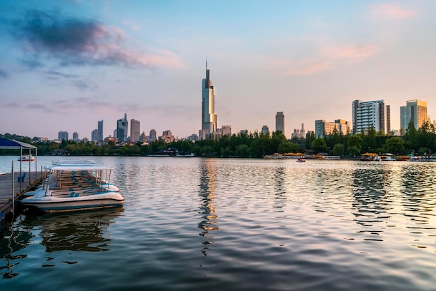 Cityscape by the Xuanwu Lake in Nanjing