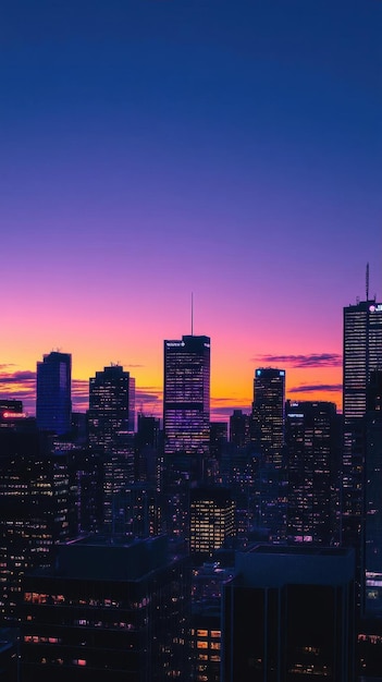 Photo cityscape at dusk