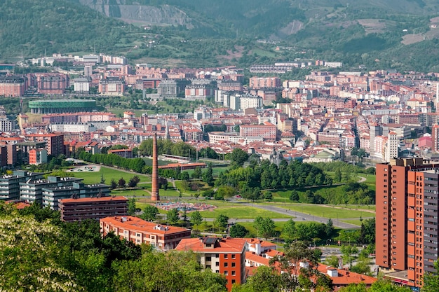 Cityscape from Bilbao city Spain