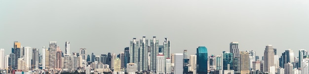 Cityscape and highrise buildings in metropolis city center