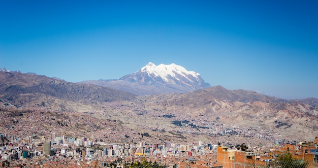 Cityscape of La Paz from El Alto, Bolivia