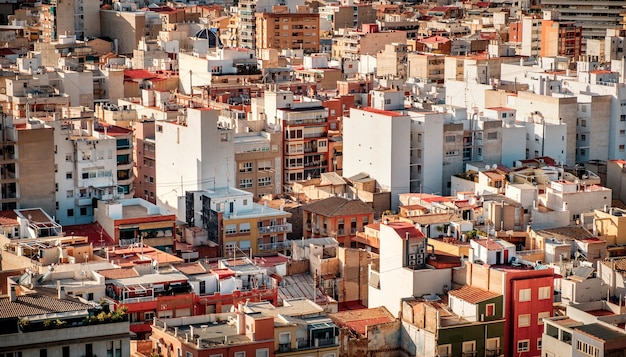 Cityscape of an Old European town. Bird-eye view