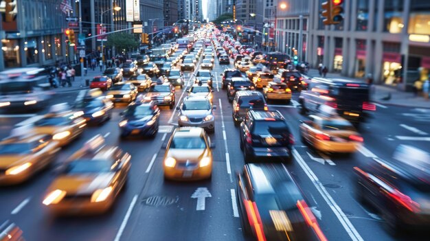 Photo cityscape with blurred traffic