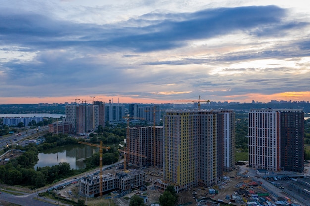 cityscape with dramatic sky