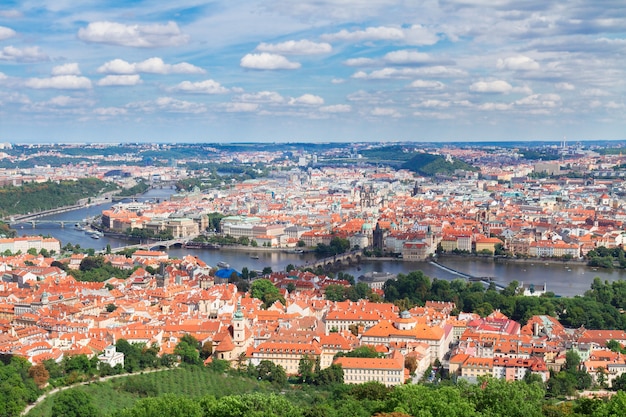 Cityscaspe of Prague from above, Czech Republic