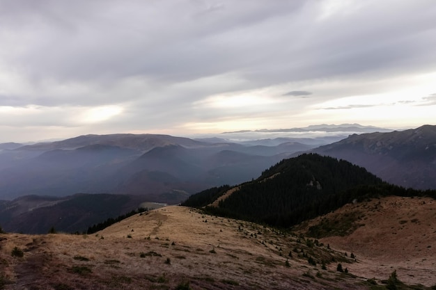 Ciucas mountains landscape view in Romania