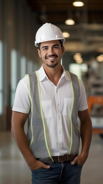 Photo civil engineer male young adult hispaniclatino