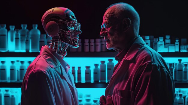 The Clash Of Pharmacist A Cyber Robot Man Vs A Common Man