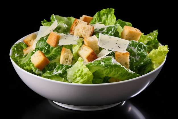 clasic caesar salad with crisp romaine