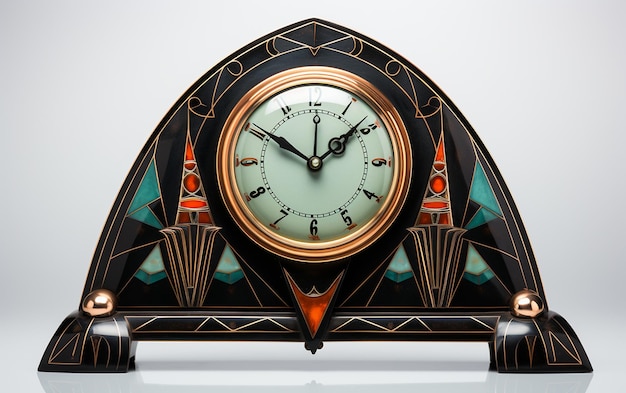 Classic Art Deco Mantel Clock Generative AI