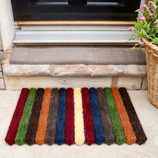 Classic amp Beautiful Colorful Woolen amp Cotton Doormat For home entrance and bathroom door ma