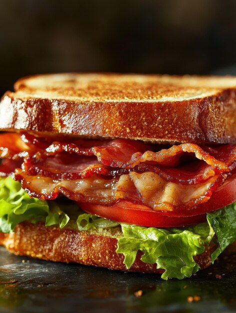 Classic BLT sandwich served with crispy bacon and fresh lettuce