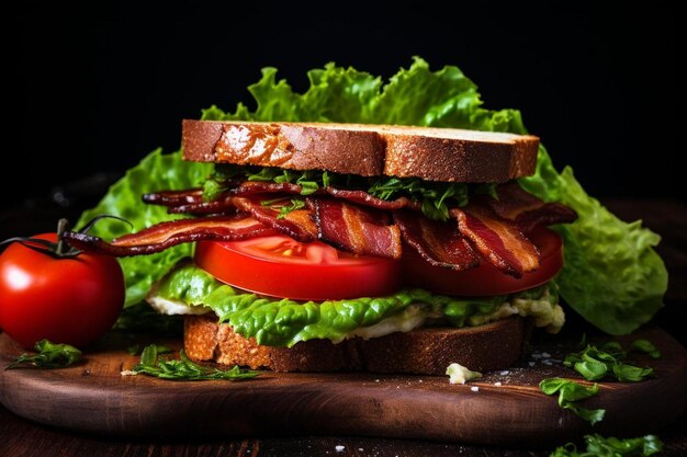 Photo classic blt sandwich with bacon food photo