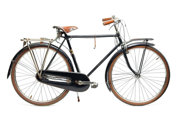 Classic British Bicycle Isolated In Transparent Background