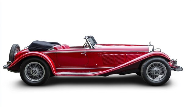 Photo classic car cabriolet on a white background