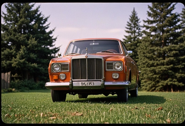 Photo a classic car with the license plate number x88