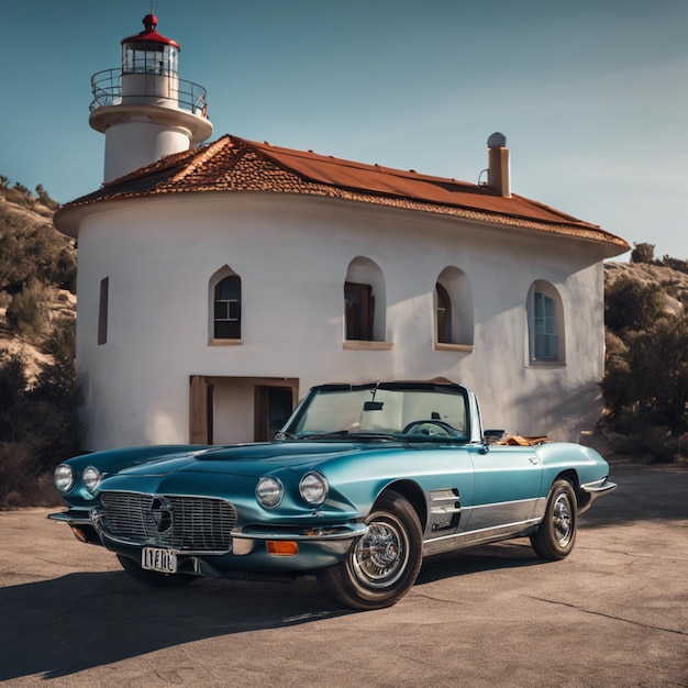 Classic Cars of the 50s and 60s on the Open Road