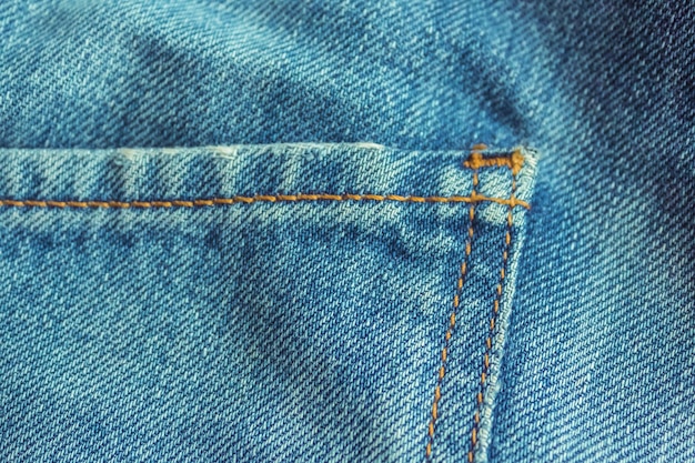 classic casual jeans pocket seam close up texture