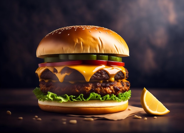 A Classic Cheese Burger Experience that Will Leave You Wanting More Ai Generated Art Work