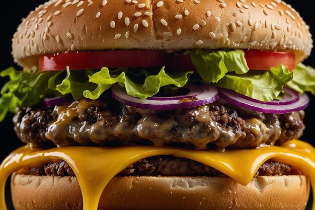 A classic cheeseburger being savored with each satisfy