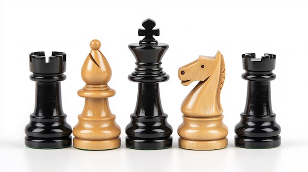 Classic Chess Game Pieces and Board