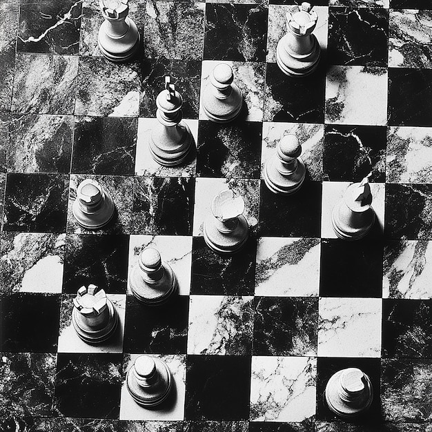 Photo classic chess game in progress