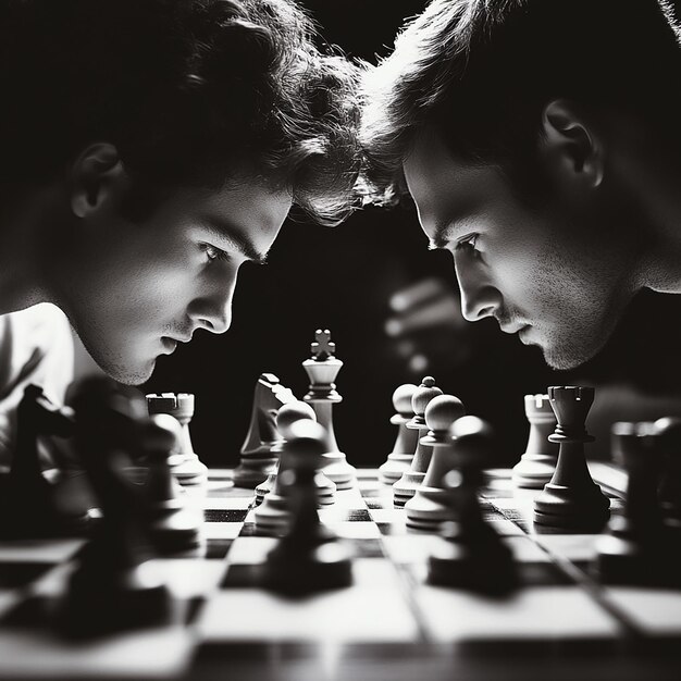 Photo classic chess game in progress