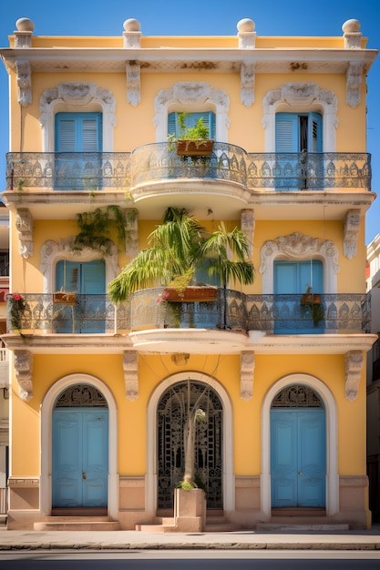 Photo classic cuban charm a vibrant blend of spanish moorish and caribbean architectural styles