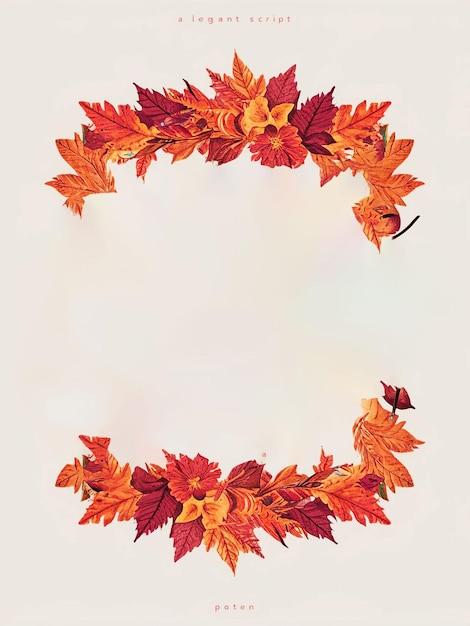 Classic fall and thanksgiving day backgrounda picture of a wreath with the letter f on it