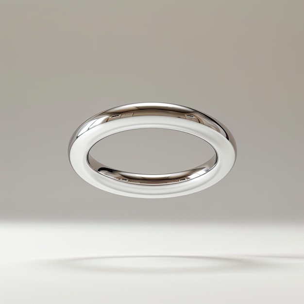 Classic Floating Silver Wedding Band