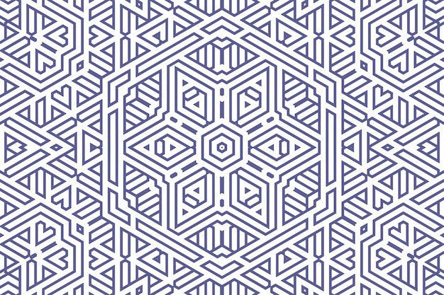 Classic geometric background pattern with blue lines on white decoration ornament illustration Simple straight blue line stripes of different design shapes