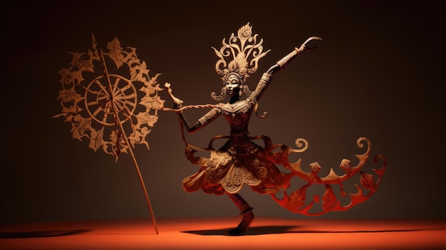 Photo classic indonesian wayang shadow puppet