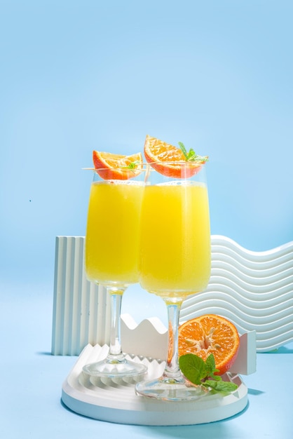 Classic mimosas cocktail